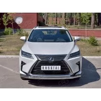 Защита передняя двойная 57-42 мм секции-дуга для Lexus RX Long 2018-2024