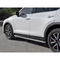 Пороги труба 57 мм вариант 1 для Mazda CX-5 2017-2024