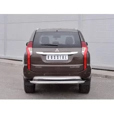 Защита задняя со ступенькой нержавеющий лист 57 мм для Mitsubishi Pajero Sport 2016-2020