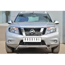 Защита переднего бампера 42 мм для Nissan Terrano 2014-2024