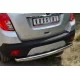Защита заднего бампера двойная 57-57 мм для Opel Mokka 2012-2019 артикул OMZ-001358