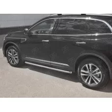 Пороги труба 57 мм вариант 3 для Renault Koleos 2017-2024