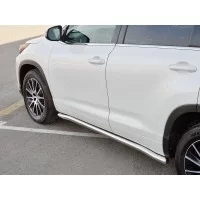 Пороги труба 57 мм вариант 3 для Toyota Highlander 2017-2019