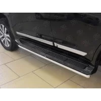 Защита штатных порогов 42 мм для Toyota LC 200 Executive 2016-2021