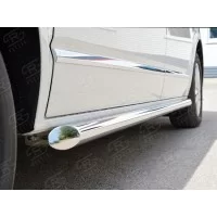Порог труба 57 мм правый вариант 1 для Volkswagen Caravelle/Multivan/Transporter 2015-2024