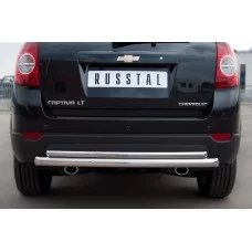 Защита заднего бампера двойная 57-42 мм для Chevrolet Captiva 2011-2013