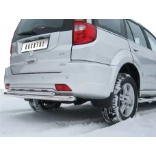 Защита заднего бампера двойная 57-42 мм для Great Wall Hover H3 2010-2014