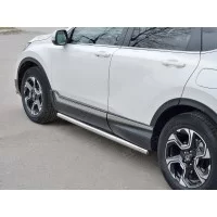 Пороги труба 57 мм вариант 2 для Honda CR-V 2017-2024