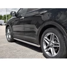 Пороги труба 57 мм вариант 1 для Hyundai Santa Fe Grand 2016-2018