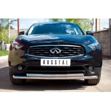 Защита передняя двойная 57-57 мм для Infiniti FX37/QX70 2009-2017