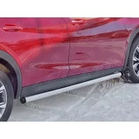 Пороги труба 57 мм вариант 2 для Infiniti QX30 2016-2019