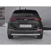 Защита заднего бампера овальная 75х42 мм дуга для Kia Sportage 2018-2024