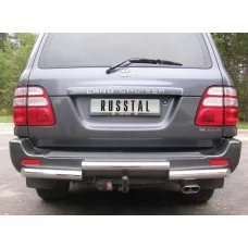 Защита заднего бампера 76 мм для Toyota Land Cruiser 100 1998-2007