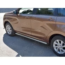 Пороги труба 57 мм вариант 2 для Lada XRay 2016-2022