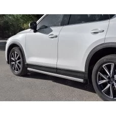 Пороги труба 57 мм вариант 2 для Mazda CX-5 2017-2024