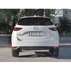 Защита заднего бампера овальная 75х42 мм для Mazda CX-5 2017-2024