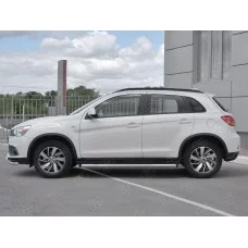 Пороги труба 57 мм вариант 1 секции для Mitsubishi ASX 2017-2022