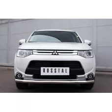 Защита переднего бампера 57 мм для Mitsubishi Outlander 2014-2015