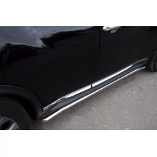 Защита штатных порогов 42 мм для Nissan Juke 2010-2018