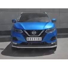 Защита переднего бампера 57 мм для Nissan Qashqai 2019-2024