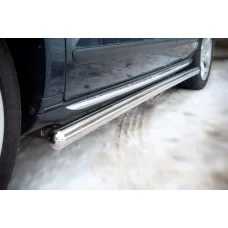 Пороги труба 57 мм вариант 3 для Peugeot 3008 2009-2014