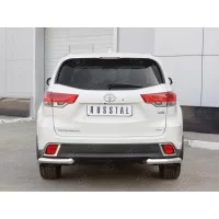 Защита задняя уголки 57 мм для Toyota Highlander 2017-2019