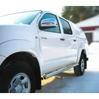 Пороги труба 76 мм вариант 3 для Toyota Hilux 2008-2015