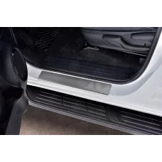 Накладки на пороги Russtal зеркальные для Toyota Fortuner 2017-2024