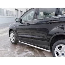 Пороги труба 57 мм вариант 1 для Ford Kuga 2016-2019