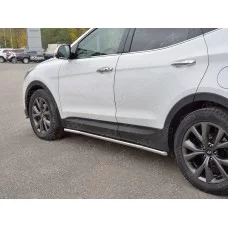 Пороги труба 42 мм вариант 1 для Hyundai Santa Fe 2015-2018