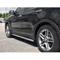 Пороги труба 57 мм вариант 2 для Hyundai Santa Fe Grand 2016-2018