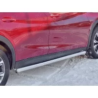 Пороги труба 57 мм вариант 3 для Infiniti QX30 2016-2019