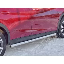 Пороги труба 57 мм вариант 3 для Infiniti QX30 2016-2019