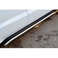 Защита штатных порогов 57 мм вариант 1 секции для Jeep Grand Cherokee 2013-2021