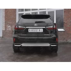 Защита заднего бампера овальная 75х42 мм дуга для Lexus RX Long 2018-2024
