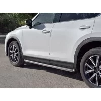 Пороги труба 57 мм вариант 3 для Mazda CX-5 2017-2024