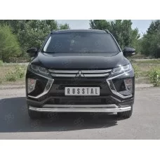 Защита переднего бампера 57 мм секции для Mitsubishi Eclipse Cross 2018-2024