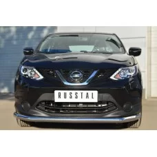 Защита переднего бампера 57 мм для Nissan Qashqai 2014-2024