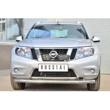 Защита переднего бампера 57 мм для Nissan Terrano 2014-2024