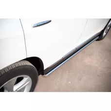 Пороги труба 57 мм вариант 1 для Toyota Highlander 2010-2014