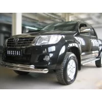 Защита передняя двойная 76-57 мм для Toyota Hilux 2008-2015