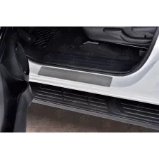 Накладки на пороги Russtal шлифованные для Toyota Fortuner 2017-2024