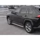 Пороги с площадкой нержавеющий лист 42 мм для Toyota RAV4 2019-2024 артикул TR4L-0033653