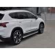 Пороги с площадкой нержавеющий лист 42 мм для Hyundai Santa Fe 2021-2024 артикул HSFL-0036013