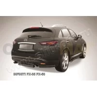 Защита заднего бампера 57 мм чёрная для Infiniti FX35/37 2008-2014