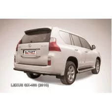 Защита передняя двойная 57-57 мм чёрная для Lexus GX460 2010-2013