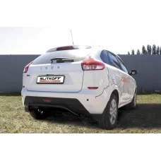 Защита заднего бампера 42 мм скоба чёрная для Lada XRay 2016-2022
