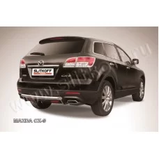 Защита заднего бампера 57 мм короткая серебристая для Mazda CX-9 2007-2012