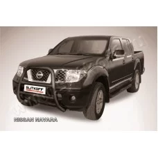 Кенгурятник 76 мм высокий чёрный для Nissan Navara 2005-2015