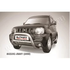 Кенгурятник 76 мм низкий серебристый для Suzuki Jimny 19988-2018